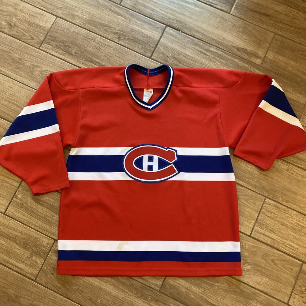 Vintage Montreal Canadiens Jersey Men’s L Red CCM NHL Pull Over